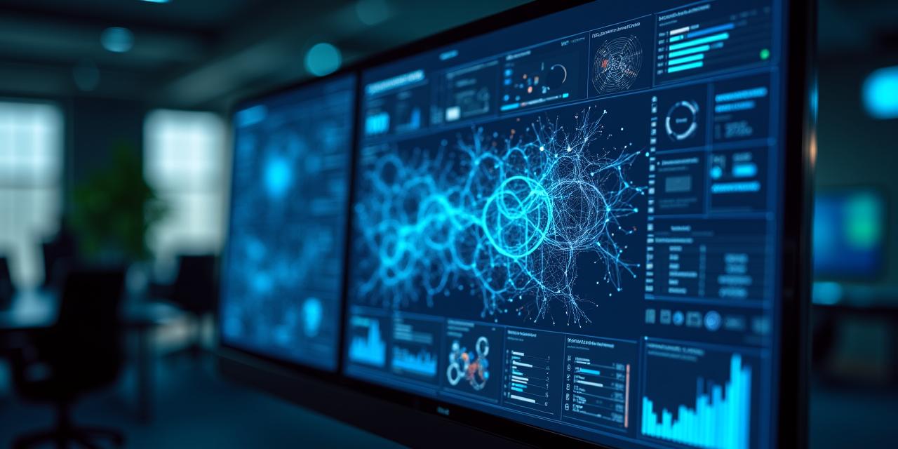 Concetto di dashboard futuristica alimentata dall'intelligenza artificiale